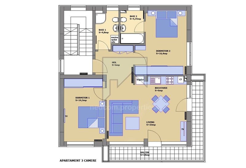 Pipera - Voluntari Inchiriere apartament 3 camere